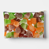 Sinaasappel groene rode snoep, gestrooid met suike etui (Achterkant)