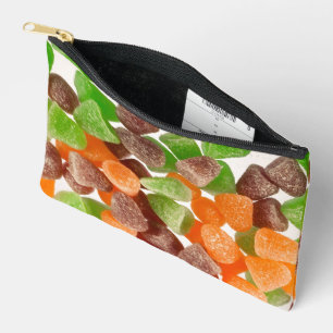 Sinaasappel groene rode snoep, gestrooid met suike etui