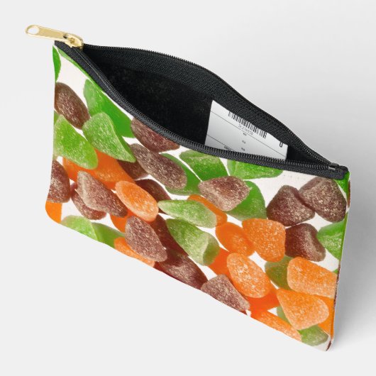 Sinaasappel groene rode snoep, gestrooid met suike etui (Open)