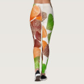 Sinaasappel groene rode snoep, gestrooid met suike leggings (Achterkant)