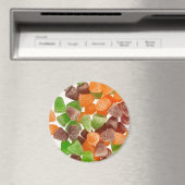 Sinaasappel groene rode snoep, gestrooid met suike magneet (Insitu (Vaatwasser))