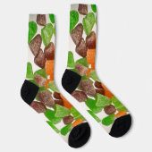 Sinaasappel groene rode snoep, gestrooid met suike sokken (Rechts)