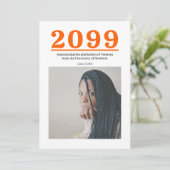 Sinaasappel grote nummers twee-foto Afstuderen (Staand voorkant)