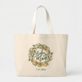 Sinaasappel Grove Citrus Botanische reuzenschaar Grote Tote Bag (Voorkant)