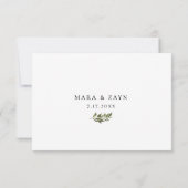 Sinaasappel Grove Citrus Bruiloft Voedsel Allergie RSVP Kaartje (Achterkant)