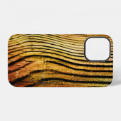 Sinaasappel Grunge Houtstructuur iPhone Hoesje (Achterkant horizontaal)