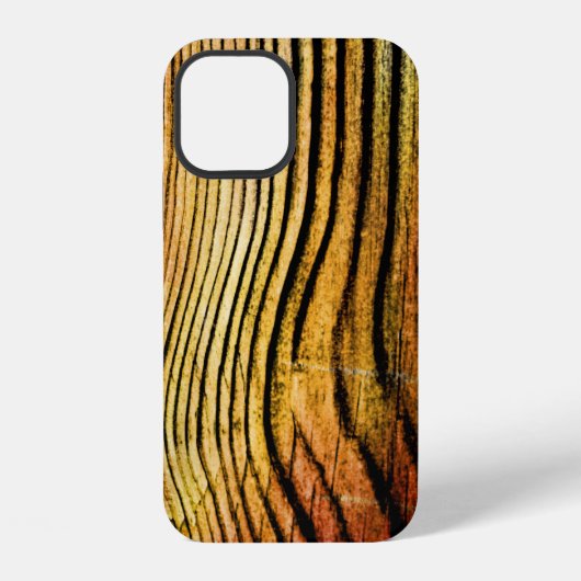Sinaasappel Grunge Houtstructuur iPhone Hoesje (Achterkant)