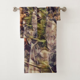 Sinaasappel Guana Kunst Bad Handdoek