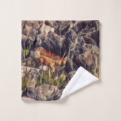 Sinaasappel Guana Kunst Bad Handdoek (Wasdoekje)
