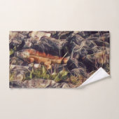 Sinaasappel Guana Kunst Bad Handdoek (Handdoek)