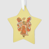 Sinaasappel Guardian Engel Kerst Hanger Ornament (voorkant)