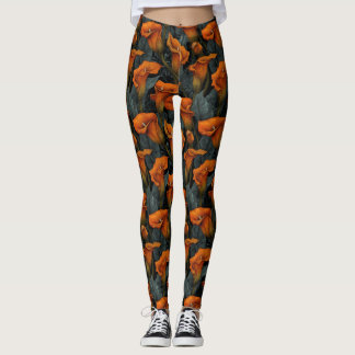 Sinaasappel Gym Calla lelies Charme Cadeau-ideeën Leggings