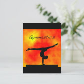 Sinaasappel Gymnastiek Briefkaart (Staand voorkant)