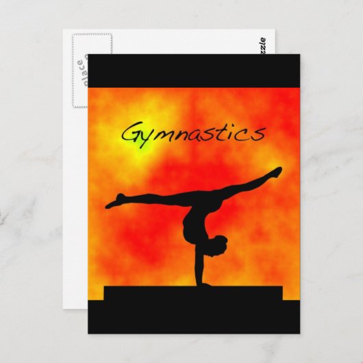 Sinaasappel Gymnastiek Briefkaart (Voorkant / Achterkant)