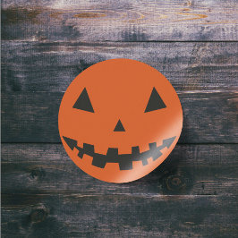 Sinaasappel Halloween Jack O lantaarn silhouet Sti Ronde Sticker