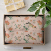 Sinaasappel Harmony Vogels, Lelies, Vlinders Tissuepapier (Geschenk)