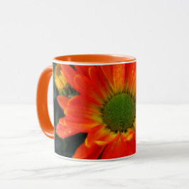 Sinaasappel herfst bloem drank mok