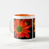Sinaasappel herfst bloem drank mok (Voorkant links)