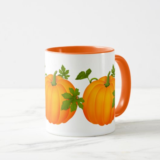 Sinaasappel Herfst mok pompokoffie (Voorkant rechts)