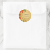 sinaasappel herfstbladeren bruiloft stickers (Tas)