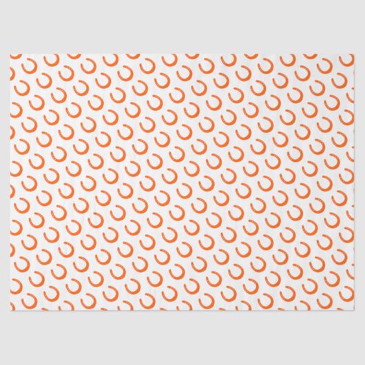 Sinaasappel Hoefijzer Silhouet Modern Horses Schuu Tissuepapier (Voorkant)