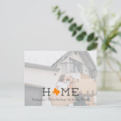 Sinaasappel HOME Texas Moving Announcement Briefka Briefkaart (Staand voorkant)