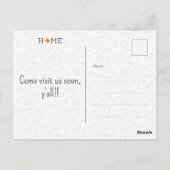 Sinaasappel HOME Texas Moving Announcement Briefka Briefkaart (Achterkant)