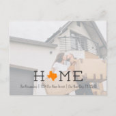 Sinaasappel HOME Texas Moving Announcement Briefka Briefkaart (Voorkant)