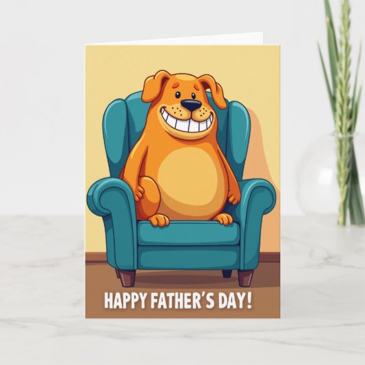 Sinaasappel Hond Vaderdag Kaart (Voorkant)