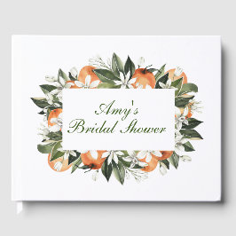 Sinaasappel Hoofdsqueeze Bruidsfeest Gastboek Gastenboek