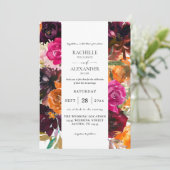 Sinaasappel, hotroze en Paarse Herfst Kaart (Staand voorkant)