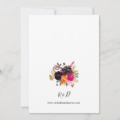 Sinaasappel, hotroze en Paarse Herfst Kaart (Achterkant)