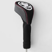 Sinaasappel in een cirkel golf headcover (Schuin)