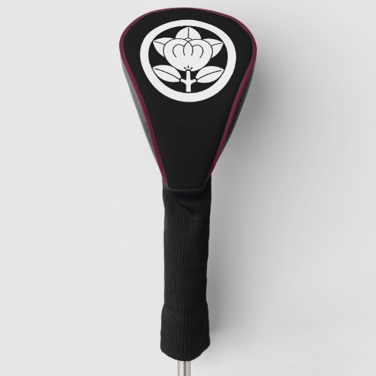 Sinaasappel in een cirkel golf headcover (Voorkant)