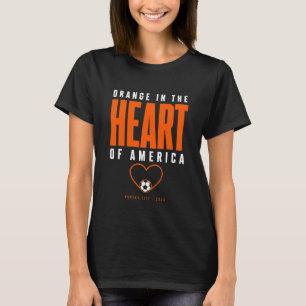 Sinaasappel in het hart van Amerika Kansas City T-shirt