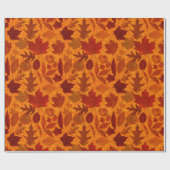 Sinaasappel in het najaar cadeaupapier (Vlak)