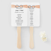 Sinaasappel Infinity Trouwprogramma Fans Handwaaier (Voorkant en achterkant)