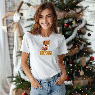 Sinaasappel ironische kattenliefhebbers kerstwense t-shirt