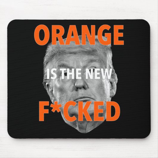 Sinaasappel is het nieuwe gezicht.. Donald Trump Muismat (Voorkant)
