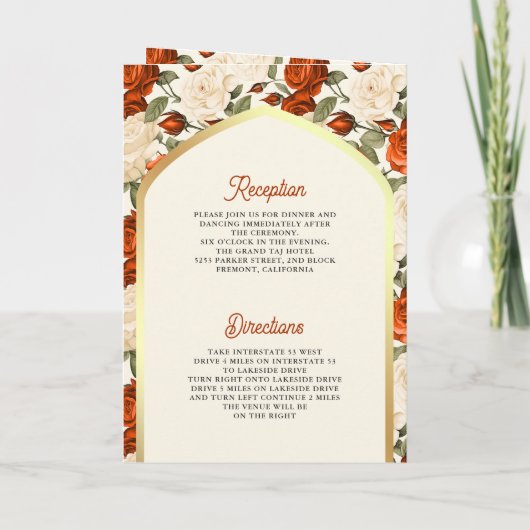 Sinaasappel Ivoor Bloemen Alles in een Sikh bruilo (Achterkant)