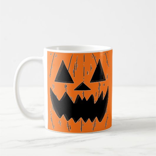 Sinaasappel Jack O' Lantern Koffiemok (Links)