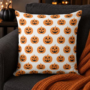Sinaasappel Jack O Lantern Pompoen Patroon Hallowe Kussen