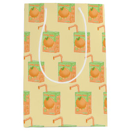 Sinaasappel Juice Box Pattern Medium Cadeauzakje
