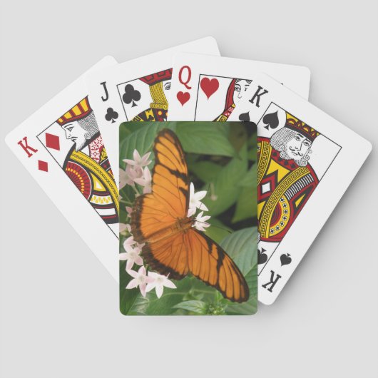 Sinaasappel Julia Butterfly-speelkaarten Speelkaarten (Achterkant)