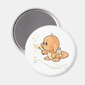 Sinaasappel Kacheek die een deegelion wenst Magneet (Voorkant / Achterkant)