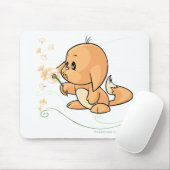 Sinaasappel Kacheek die een deegelion wenst Muismat (Met muis)