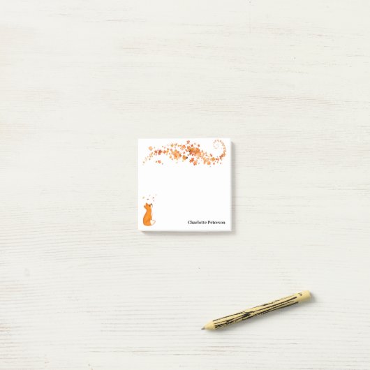 Sinaasappel kalkvos- en bladblaasjes najaar Herfst Post-it® Notes (Op bureau)