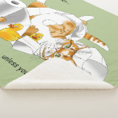 Sinaasappel Kat Grappig Toiletpapier Groen Sherpa Deken (3/4)