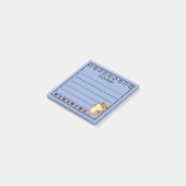 Sinaasappel Kat Planning Blauw Post-it® Notes (Schuin)