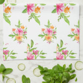 Sinaasappel keukenhanddoek voor de Waterverf van F (Gevouwen)